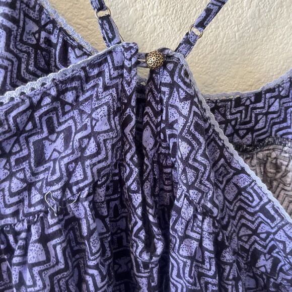 By Anthropologie Savona Slip Dress Sz S Purple Maxi Accent Boho Cotton Blend - Picture 10 of 16